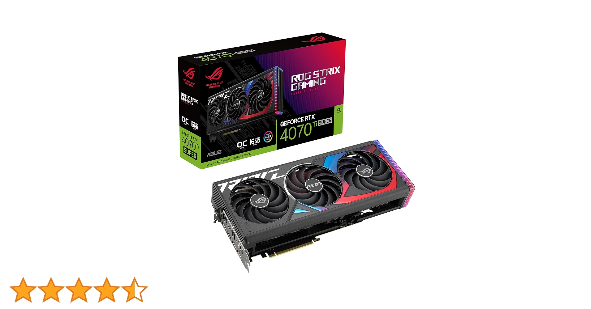 グラフィックボード・グラボ・ビデオカード ROG STRIX GeForce RTX 4070 Ti Super OC ROG Strix GeForce RTX™ 4070 Ti SUPER 16GB GDDR6X OC Edition | ROG